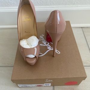 Christian Louboutin lady peep 150 patent calf